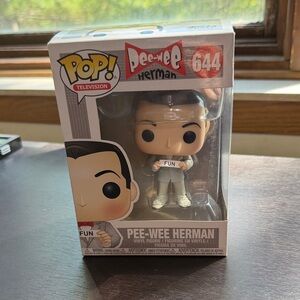 Funko Pop Pee-wee Herman with Gray Suit and Red Bow Tie
